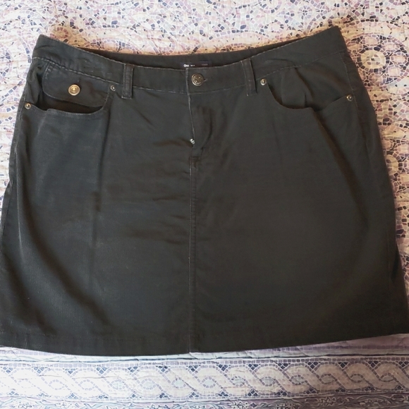Blue grey Gap corduroy mini skirt size 12. NWOT - Picture 1 of 8